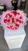 Dark Pink +Light Pink Mixed Rose Bouquets