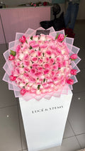 Pink Roses With Tulips